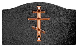 DASHELL-519-CP-SH-BK Copper Orthodox Cross Shimmer Black Background